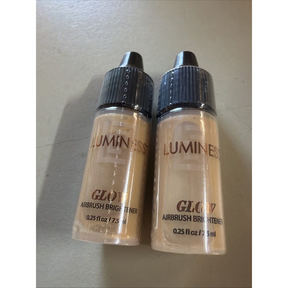 LUMINESS GLOW Airbrush Brightener .25 oz.- Lot Of 2 Brand New Sealed